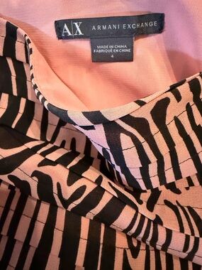 Armani Exchange Pink and Black Asymmetrical Skirt